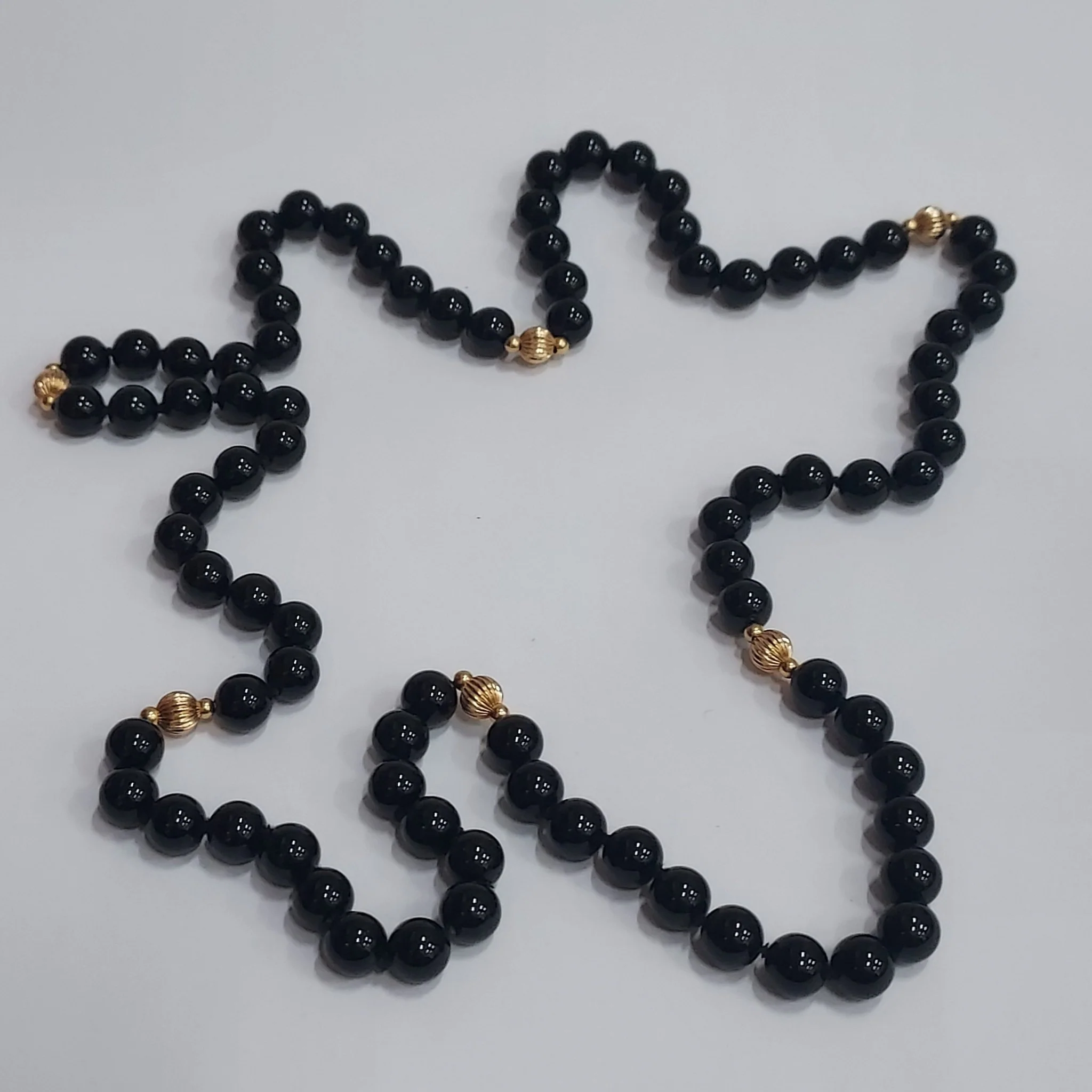 14K Gold & Onyx Necklace