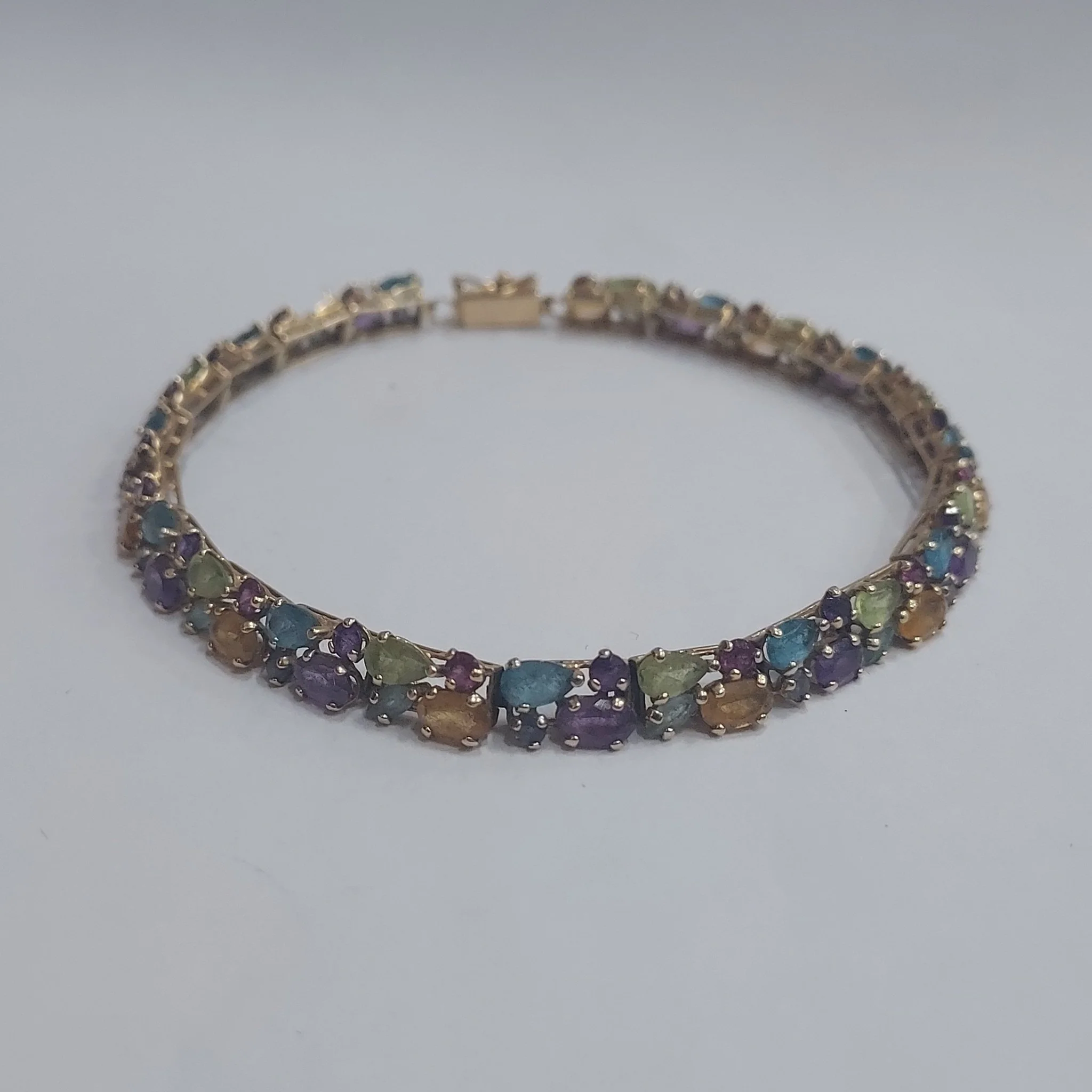 14K Gold & Stone Bracelet