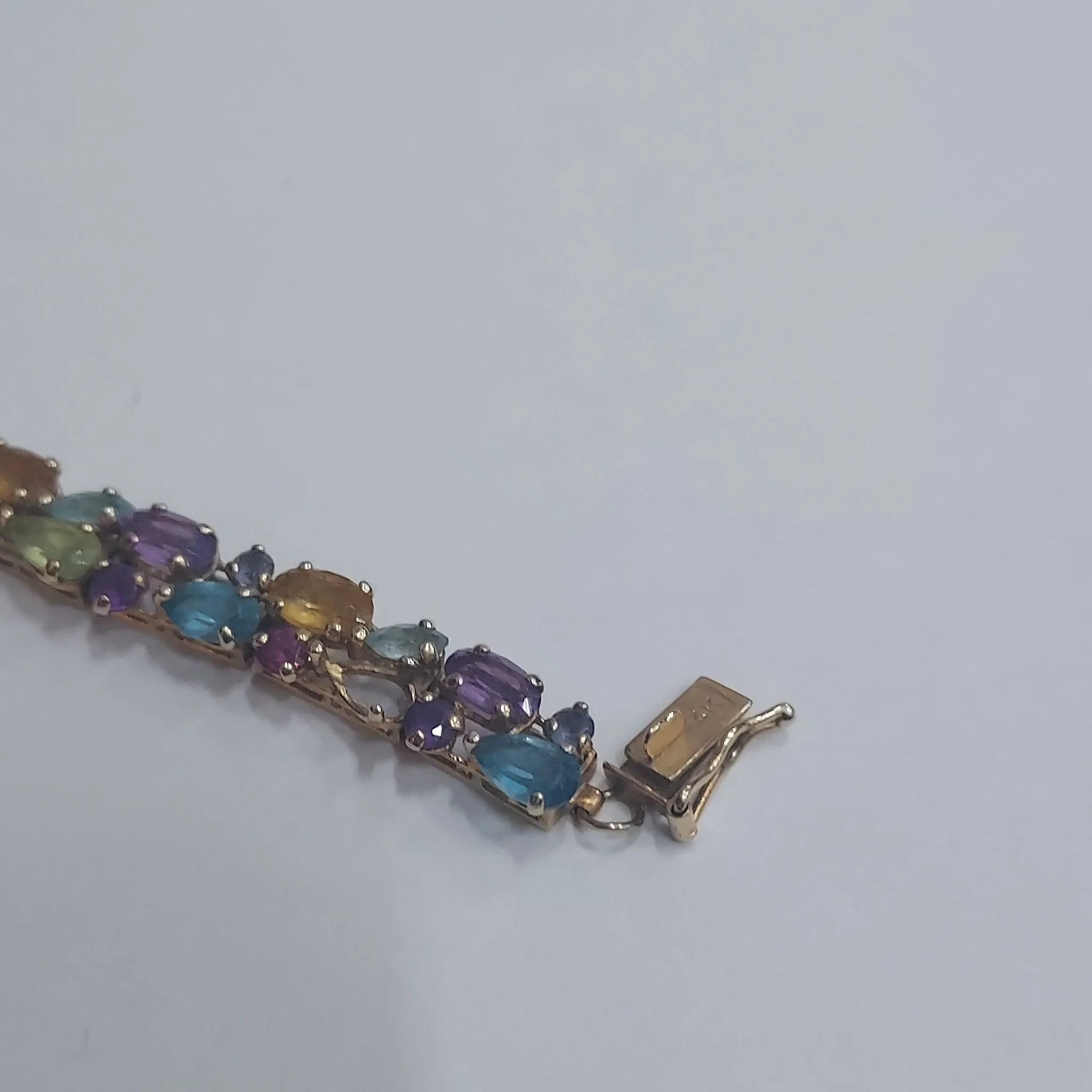14K Gold & Stone Bracelet - Image 6