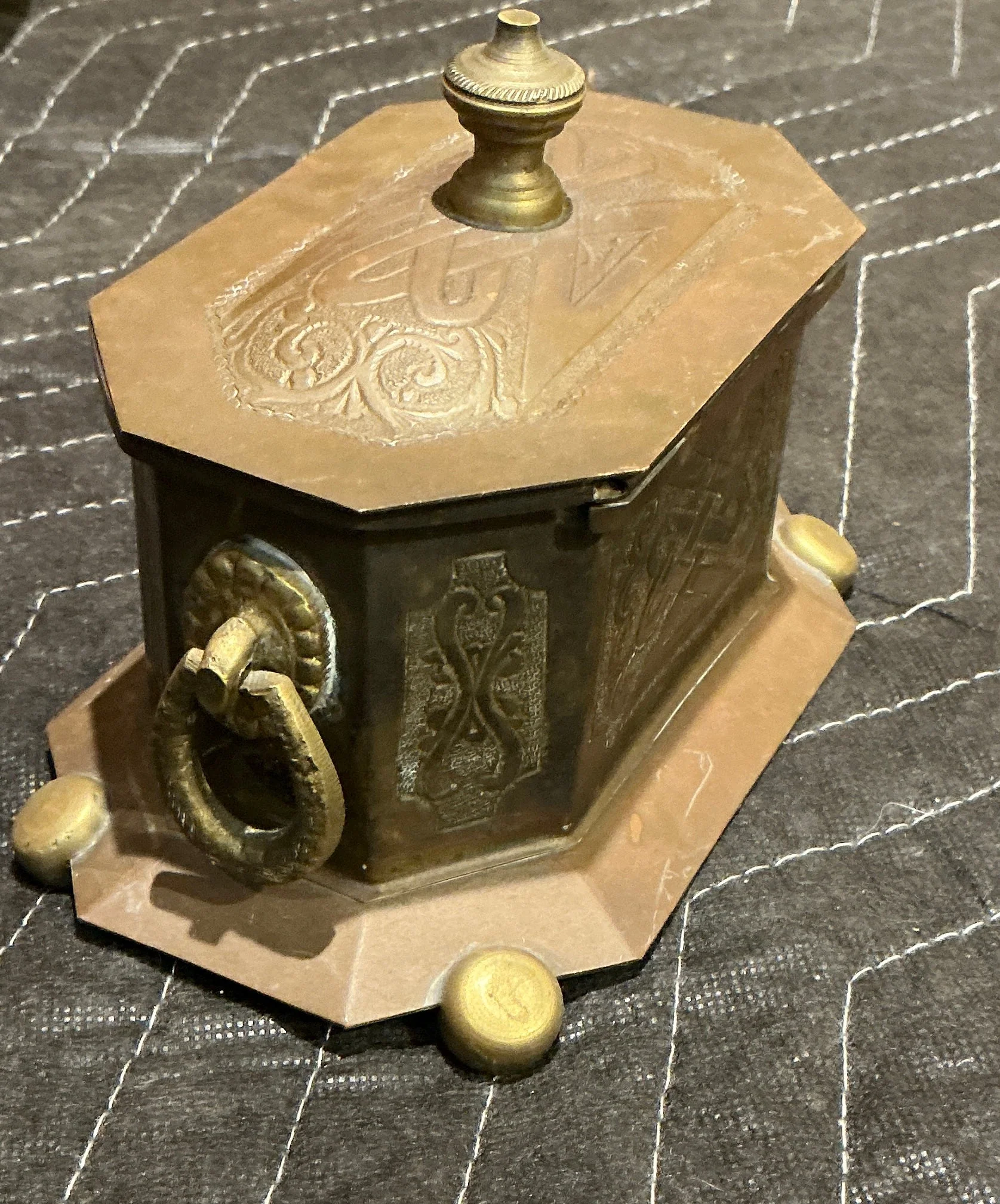 Antique French bronze box - Image 4