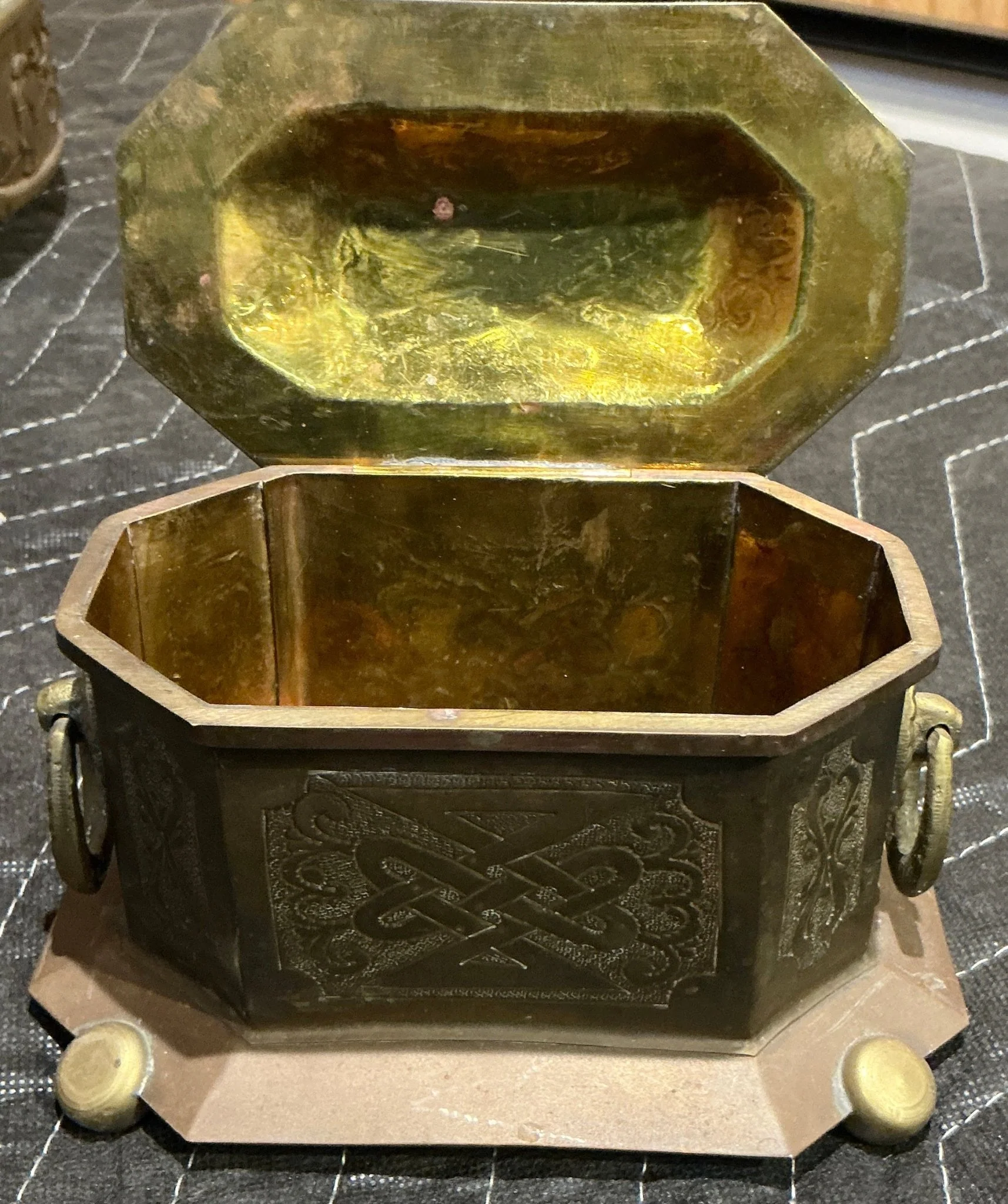 Antique French bronze box - Image 5