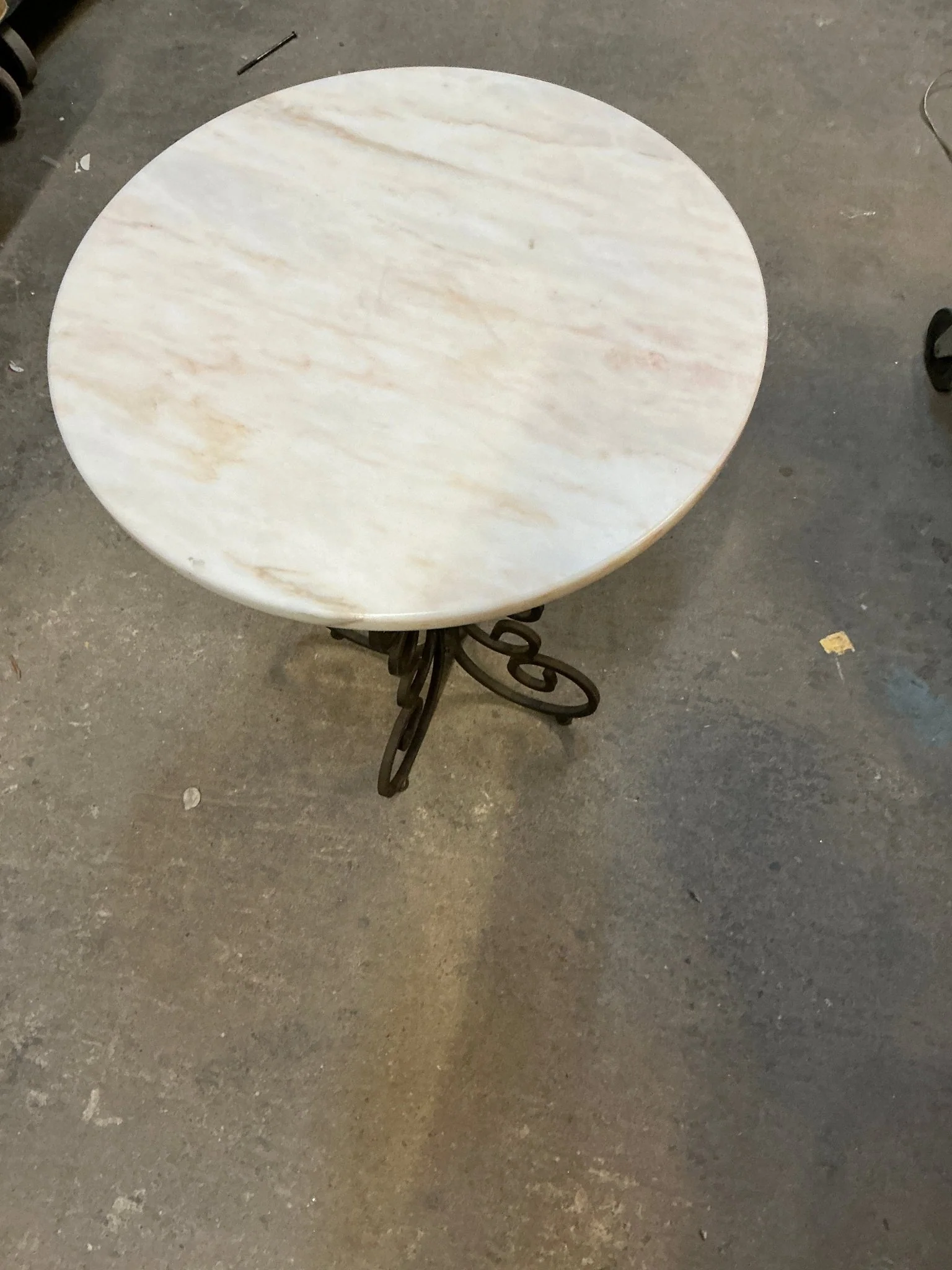 Vintage marble top table - Image 2