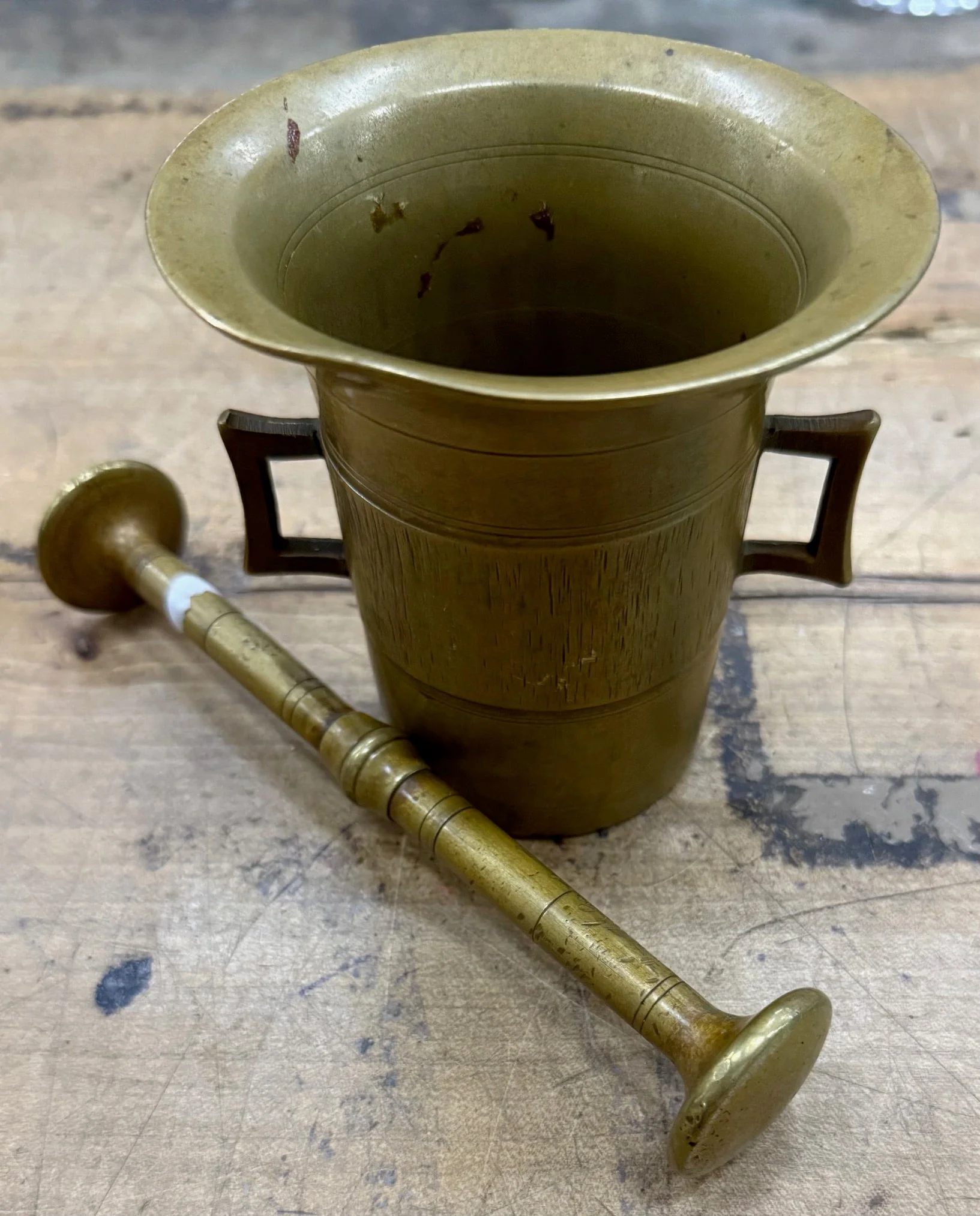 Solid Brass Mortar + Pestle 4” - Image 4