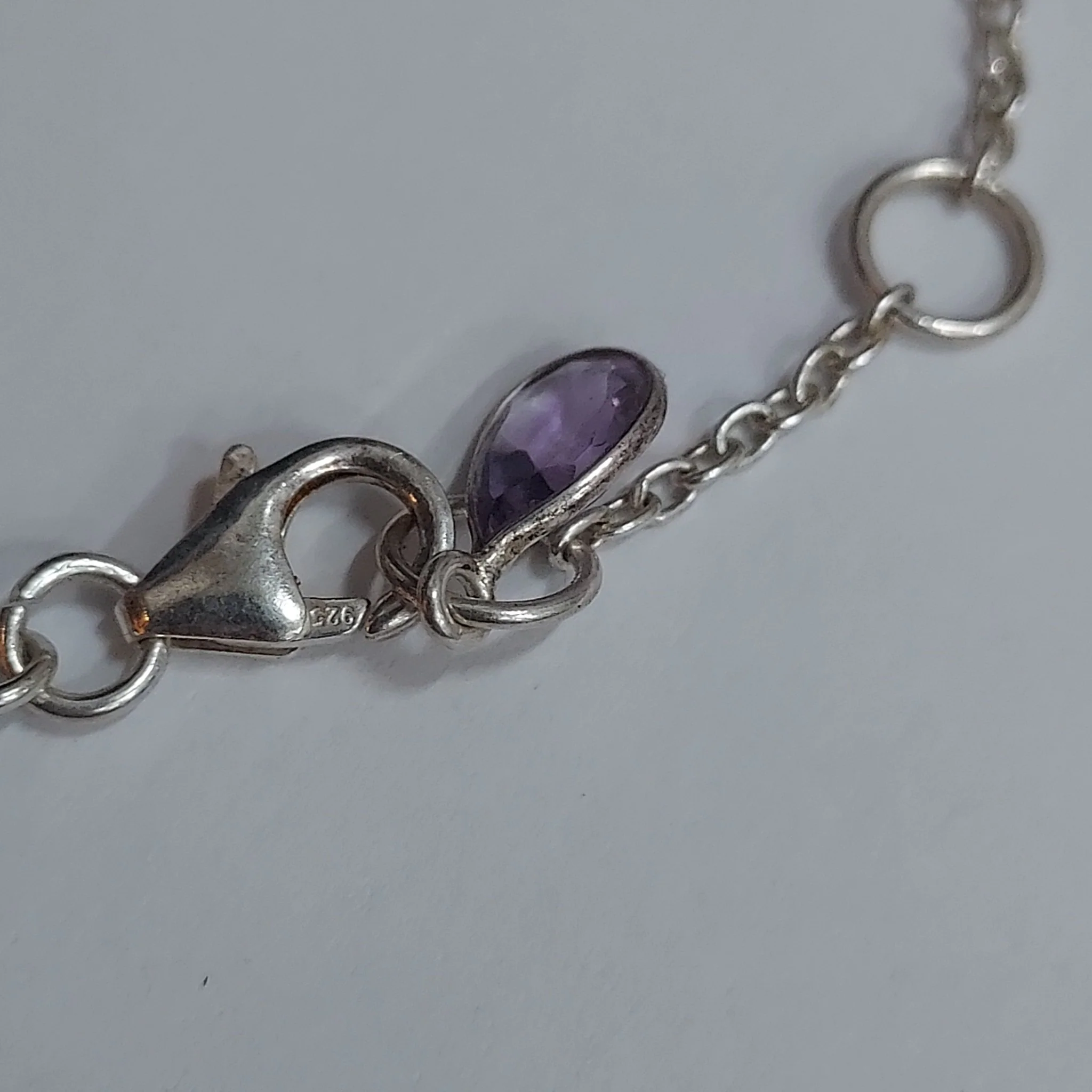 Sterling Silver & Stone Bracelet - Image 5